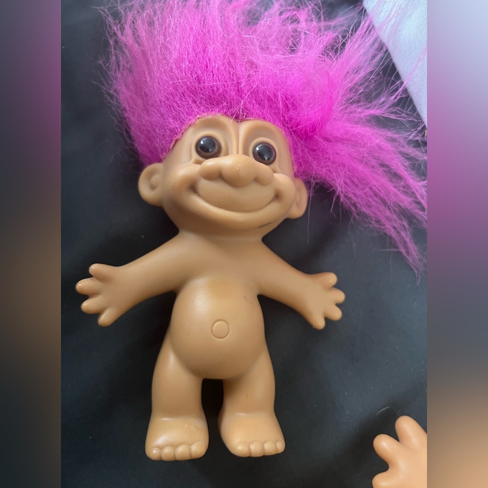Vintage Russ Pink Hair  Troll Doll Hawaiian shorts 1990s